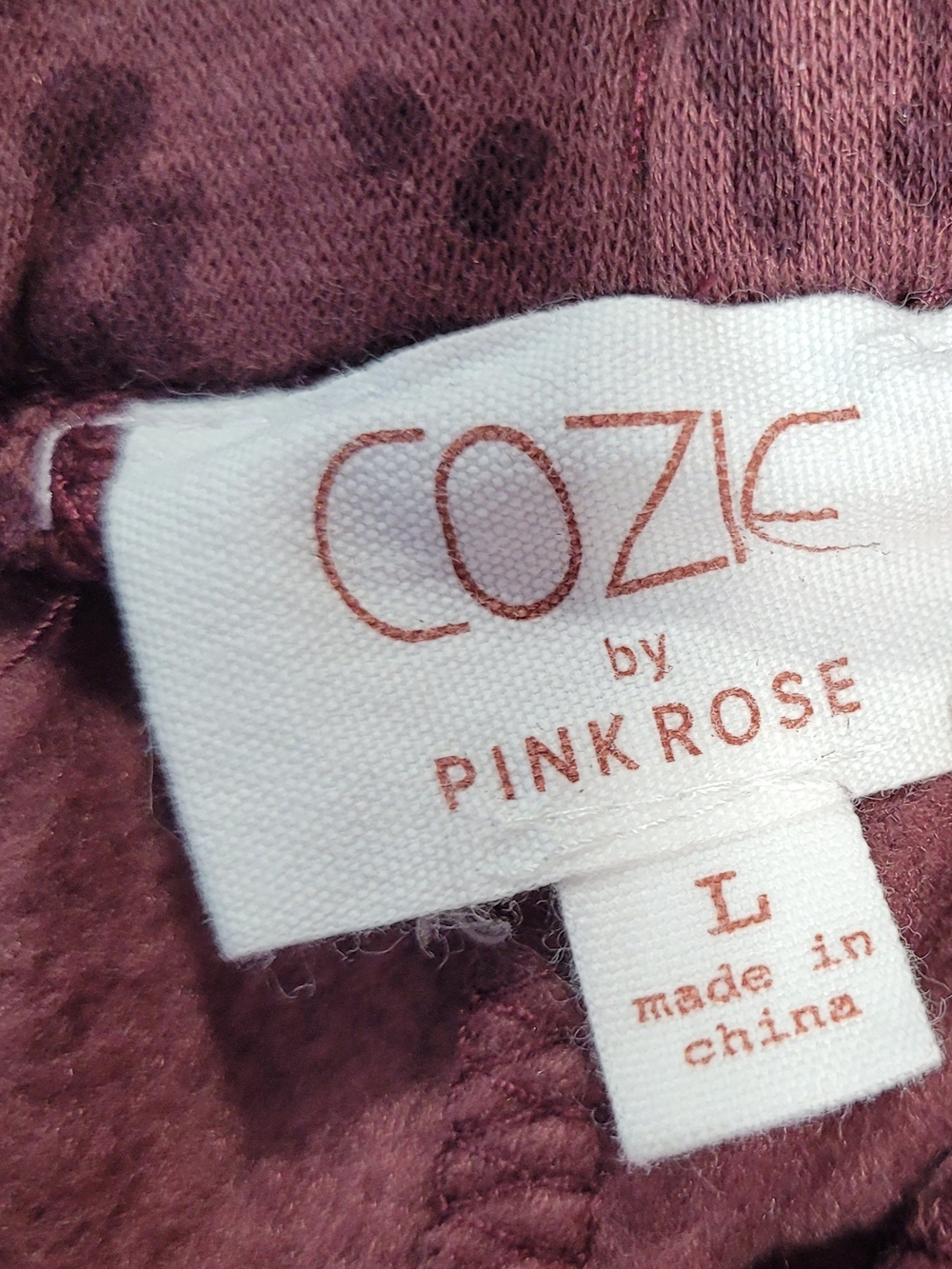 Pink Rose Cozy Mauve Lounge Shorts - Picture 2 of 3
